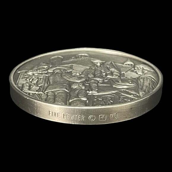 Vintage Medal History of Colonial America Pewter Coin The Boston News-Letter - Picture 3 of 3